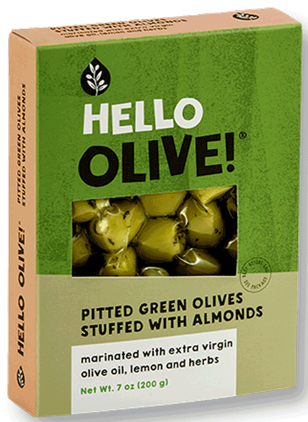 Hello Olive Πράσινες Ελιές Γεμιστές με Αμύγδαλο