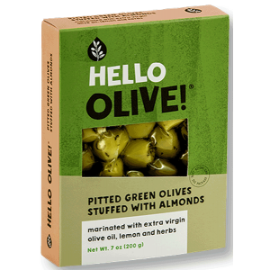 Hello Olive Pitted Green Olives Stuffed with Almonds Hello Olive Pitted Green Olives Stuffed with Almonds