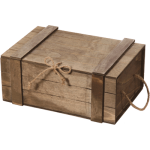 Wooden box for 3 bottles (Closed)