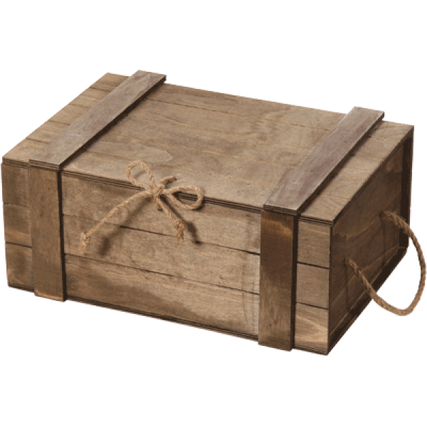 Wooden box for 3 bottles (Closed)