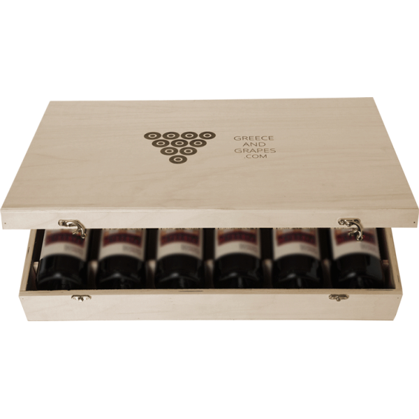 G&G Wooden box for 6 bottles (Flat)