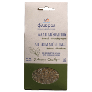 Floros Messolonghi sea salt with 5 organic herbs - Box 180gr