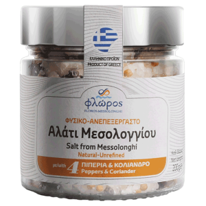 Floros Messolonghi Sea Salt with 4 Peppers & Coriander - Jar 200gr