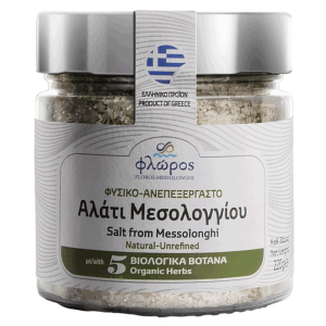 Floros Messolonghi sea salt with 5 organic herbs - Jar 200gr