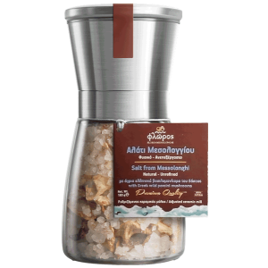 Floros Messolonghi Sea Salt with Greek wild Porcini Mushrooms - Mill 180gr