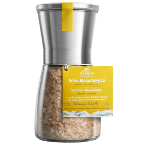 Floros Messolonghi sea salt with dried lemon & organic thyme - Mill 180gr