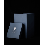 Blue cube box for 4 bottles