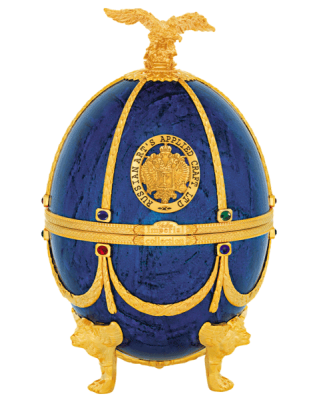 Ladoga Imperial Collection Super Premium Vodka 700ml in Sapphire Faberge Egg