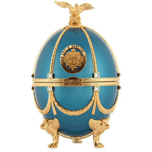 Ladoga Imperial Collection Super Premium Vodka 700ml in Turquoise Metallized Faberge Egg