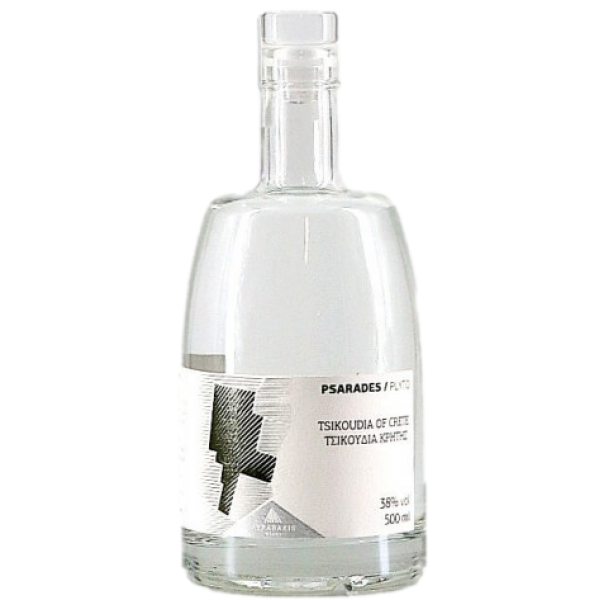 Lyrarakis Wines Psarades Plyto Tsikoudia of Crete 500ml Lyrarakis Wines Psarades Plyto Tsikoudia of Crete 500ml