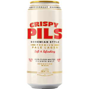 Strange Brew Crispy Pils Bohemian style pilsner 440ml Strange Brew Crispy Pils Bohemian style pilsner 440ml
