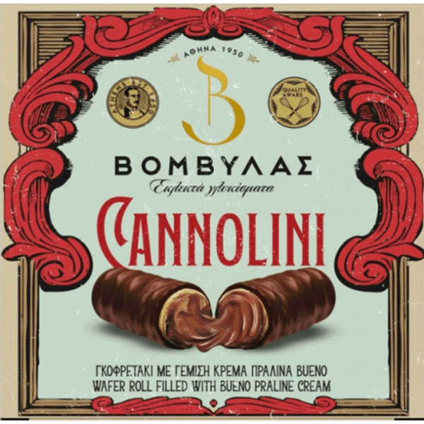 Βομβύλας Cannolini με πραλίνα bueno Βομβύλας Cannolini με πραλίνα bueno