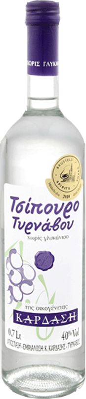 Τσίπουρο Τυρνάβου Καρδάση χωρίς γλυκάνισο